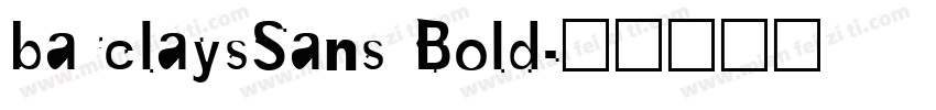 barclaysSans Bold字体转换